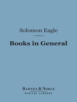 cover image of Books in General (Barnes & Noble Digital Library)